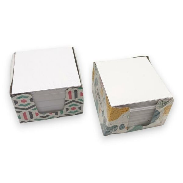 Karton Kutu Beyaz Küp Blok Not 85x85 cm