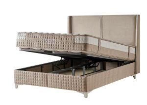 Trend Krem 150x200 Çift Kişilik Baza, Başlık Seti CB3414