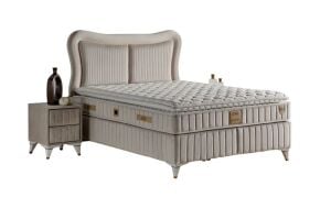 Elegance 150x200 Çift Kişilik Yatak, Baza, Başlık Seti MYB1304A