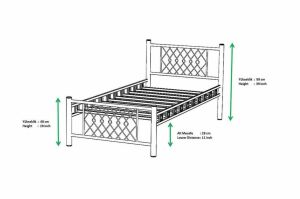 Metis Metal Karyola 90x200 ARM165 Siyah