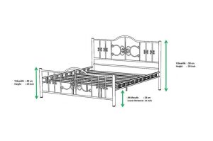 Pero Metal Karyola 180x200 ARM115 Krem