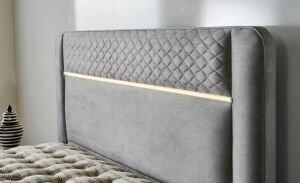 Gusto Gri 180 cm Çift Kişilik Baza Başlığı CB3204