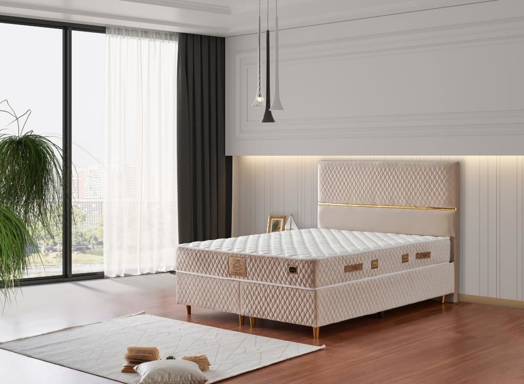 Kusto 160x200 Çift Kişilik Baza, Başlık Seti MBL1412