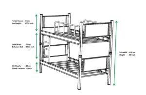 Yurt Ahşap Ranza 90x200 ARM028