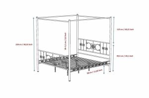 Stella Sultan Metal Karyola 160x200 ARM178