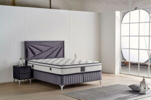 Prizma 150x200 Çift Kişilik Yatak, Baza, Başlık Seti MYB1320B