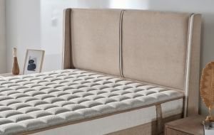 Trend Krem 100 cm Tek Kişilik Baza Başlığı CB3214