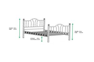 Pasifik Metal Karyola 140x190 ARM075