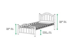 Belinay Metal Karyola 120x200 ARM132