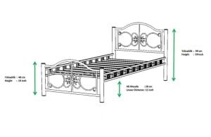 Stella Metal Karyola 90x190 ARM166