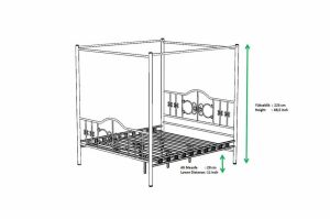 Pero Sultan Metal Karyola 100x200 ARM117