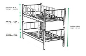 Yurt Metal Ranza 90x200 ARM034 Krem