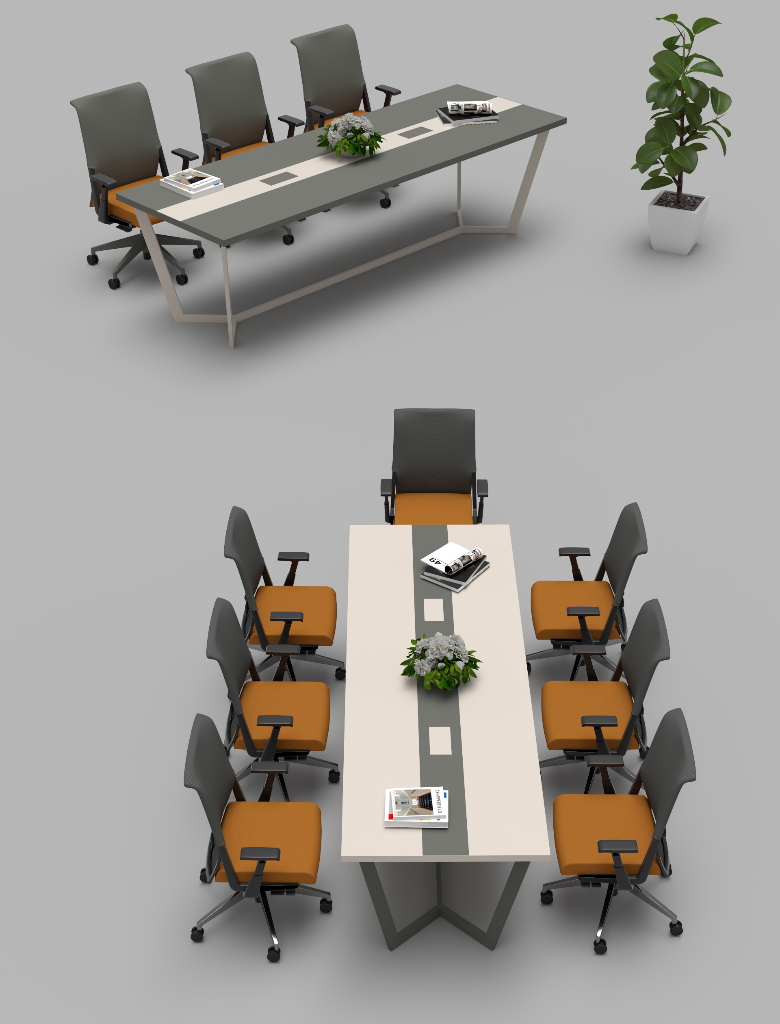 Retro-01 260x120cm Ofis Toplantı Masası CLN1069