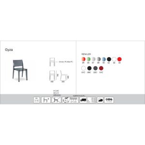 Gyza Solid Siyah Mutfak Sandalyesi PPT1170