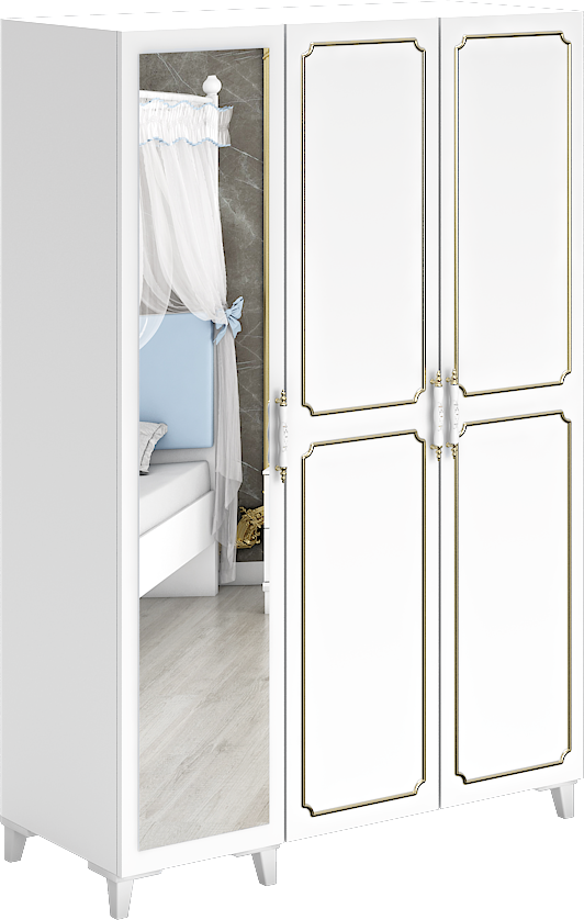 Leydi 3 Kapılı Aynalı Dolap WD24009