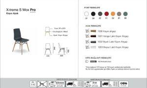 X-treme S Wox Pro (Kayın) Koyu Kırmızı - Kayın Ahşap Mutfak Sandalyesi PPT1447