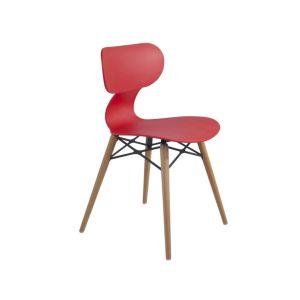 Yugo-S Wox (kayın) Kırmızı - Kayın Ahşap Mutfak Sandalyesi PPT1458