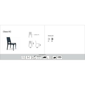 Class-XC Şeffaf Transparan Mutfak Sandalyesi PPT1016