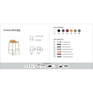 X-treme BSS Pro Pastel Yeşil - Beyaz Bar Taburesi PPT1611