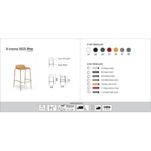 X-treme BSS Pro Küllü Kahve - Siyah Bar Taburesi PPT1630