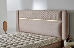 Gusto Krem 160x200 Çift Kişilik Baza, Başlık Seti CB3404