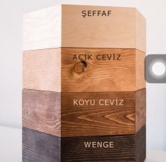 Ahşap Dekoratif Petek Tasarım 3'lü Duvar Rafı