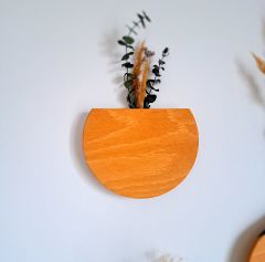 Katre Dizayn 3lü Retro Tasarım Dekoratif Ahşap Duvar Çiçekliği