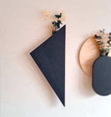 Katre Dizayn Geometri tasarım 2 li Dekoratif Ahşap Duvar Çiçekliği
