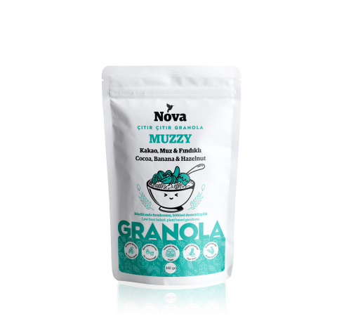 ''Muzzy'' Kakao, Muz ve Fındıklı Granola - 340 Gr.