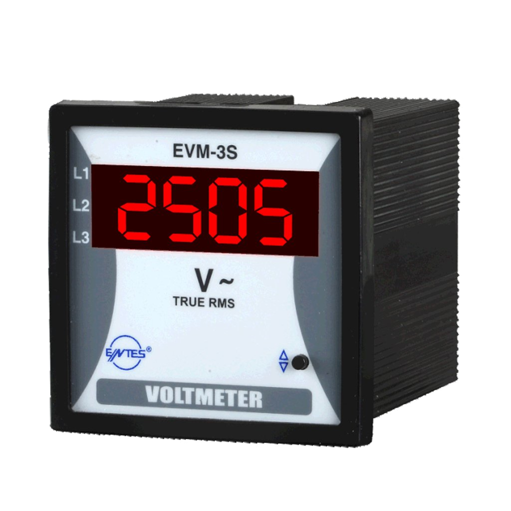 M0028 EVM-3S 72X72 220VAC ELEKTRONİK VOLTMETRE     ENTES