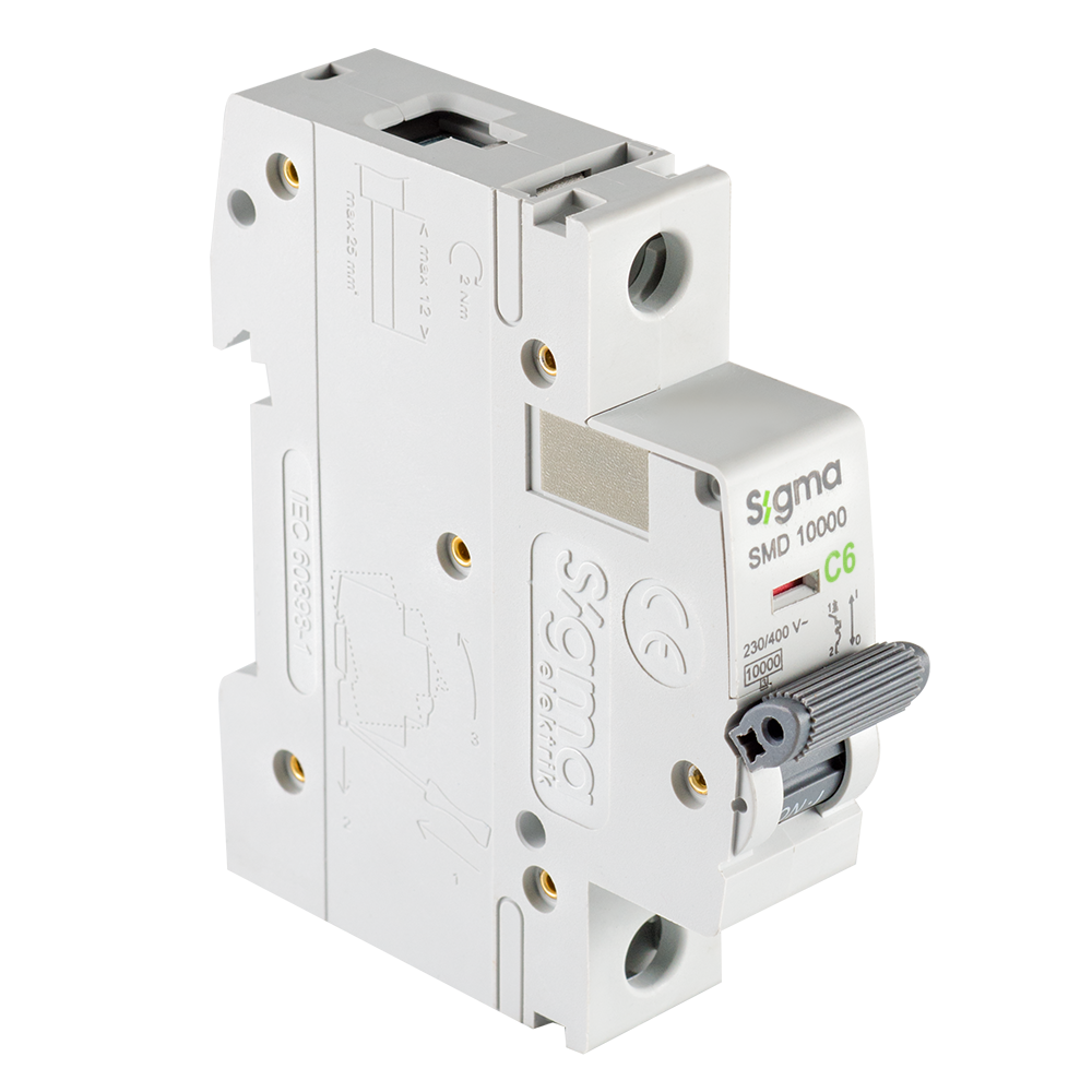 SMD10000 10kA 1P C6 OTOMATİK SİGORTA