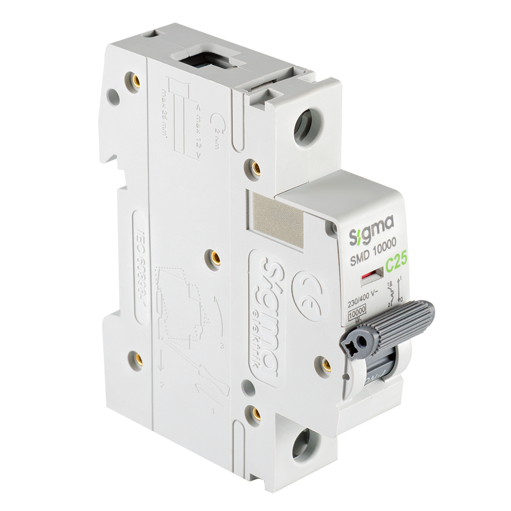 SMD10000 10kA 1P C25 OTOMATİK SİGORTA