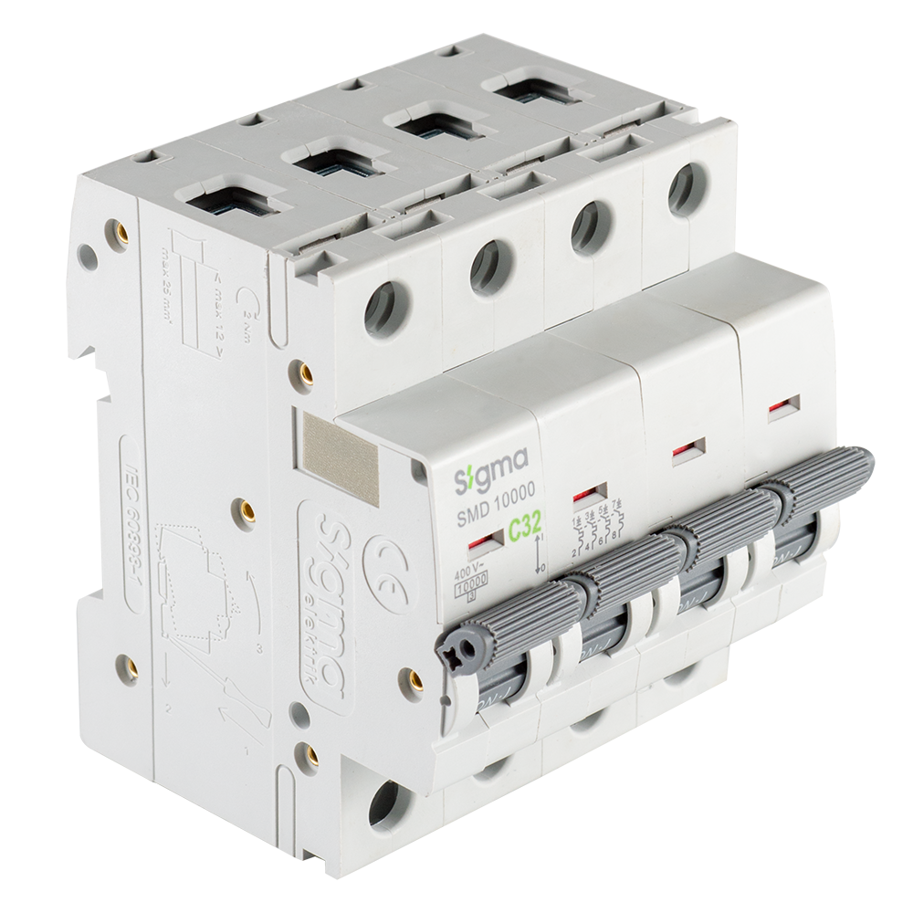 SMD10000 10kA 4P C32 OTOMATİK SİGORTA