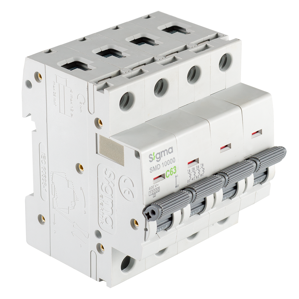 SMD10000 10kA 4P C63 OTOMATİK SİGORTA