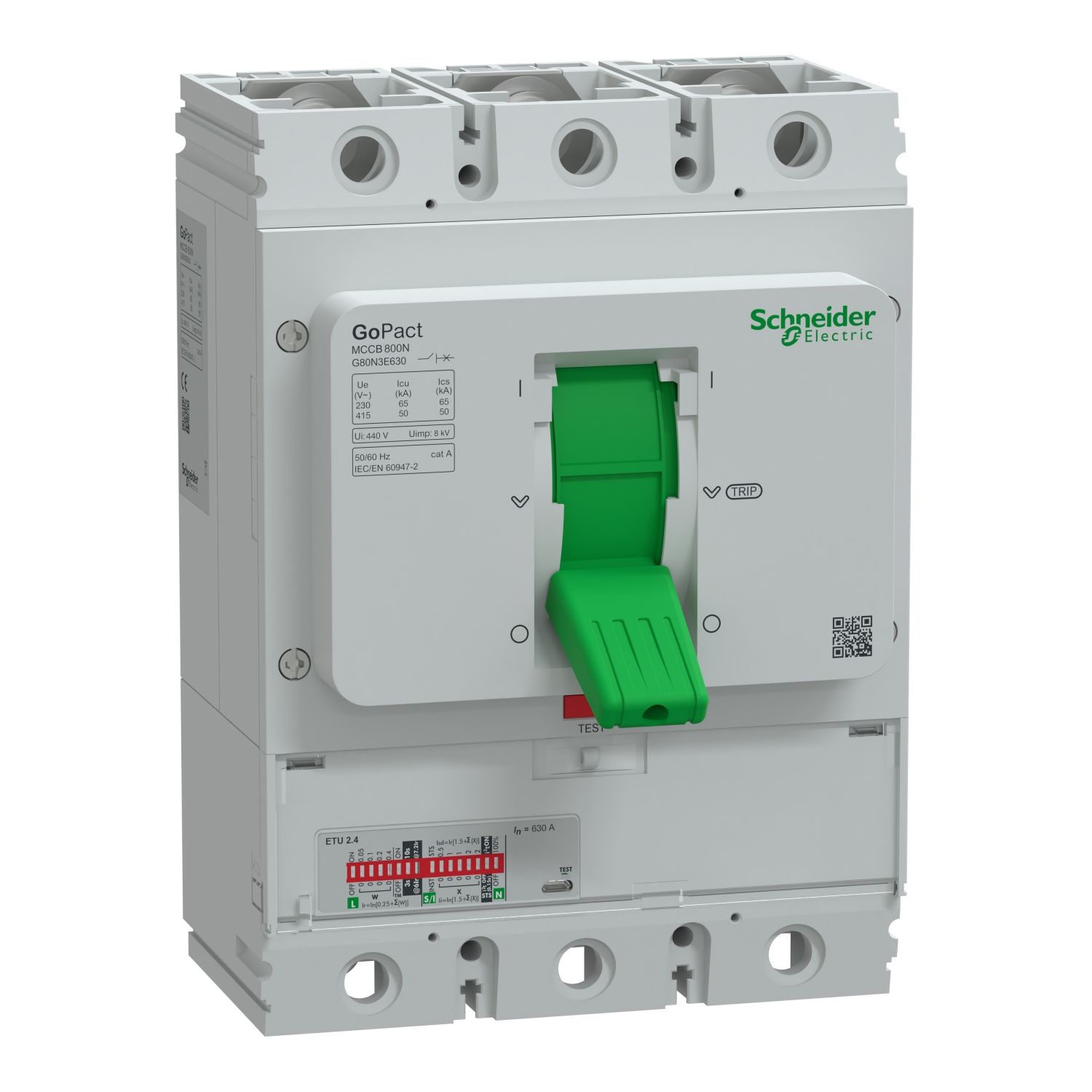 G80N3E630 GoPact MCCB 800N 3P3D 630A ELEKTRONİK AÇMA ÜNİTELİ