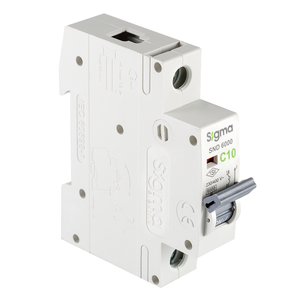 SND6000 6kA 1P C10 OTOMATİK SİGORTA