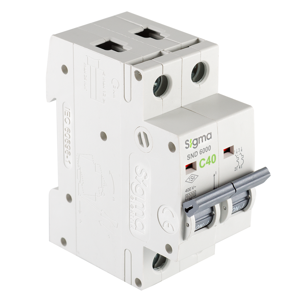 SND6000 6kA 2P C40 OTOMATİK SİGORTA