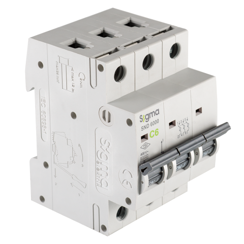 SND6000 6kA 3P C6 OTOMATİK SİGORTA