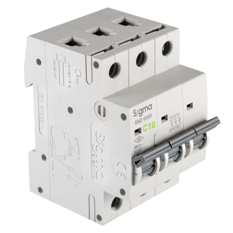 SND6000 6kA 3P C10 OTOMATİK SİGORTA