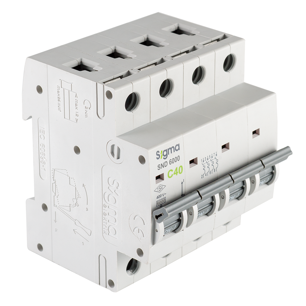 SND6000 6kA 4P C40 OTOMATİK SİGORTA