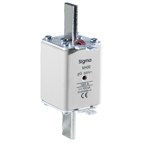 120 kA 25A NH00 ÇİFT GÖSTERGELİ BIÇAKLI SİGORTA