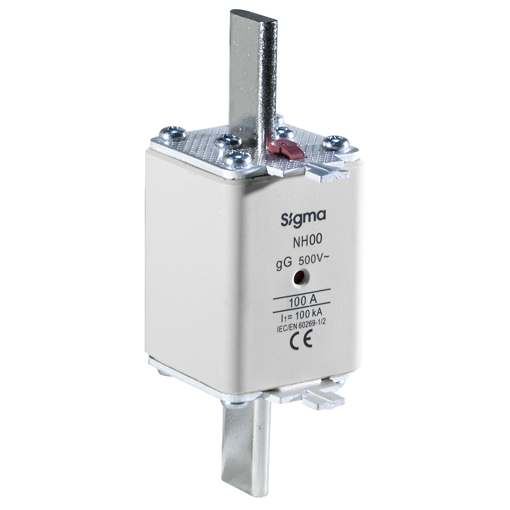 120 kA 125A NH00 ÇİFT GÖSTERGELİ BIÇAKLI SİGORTA