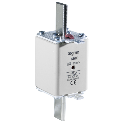 120 kA 125A NH00 ÇİFT GÖSTERGELİ BIÇAKLI SİGORTA