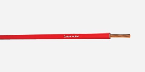 H05Z1-K 1        HF NYAF Kırmızı Kablo - 100 metre