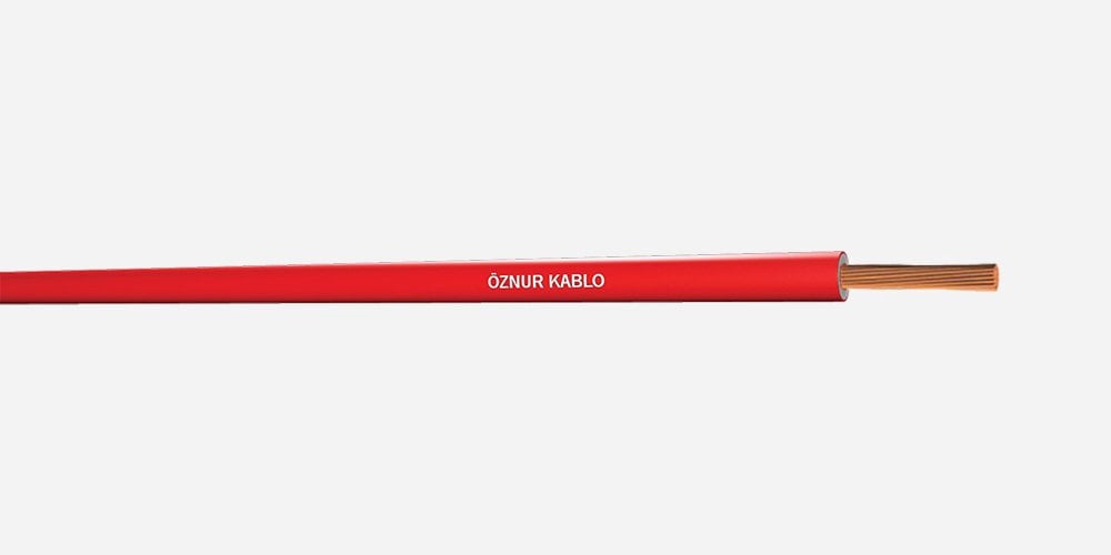 H05Z1-K 4        HF NYAF Kırmızı Kablo - 100 metre