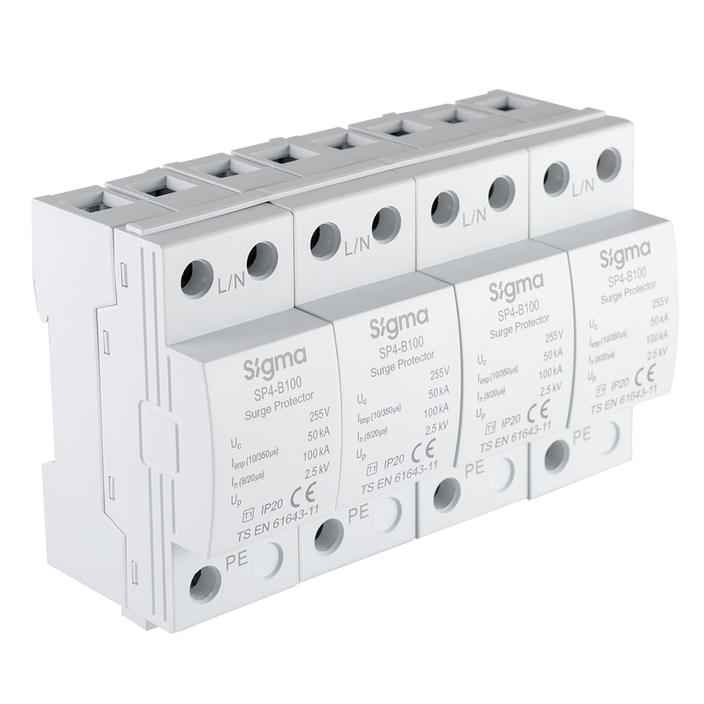 B+C TİPİ 4 KUTUPLU 100kA AG PARAFDUR