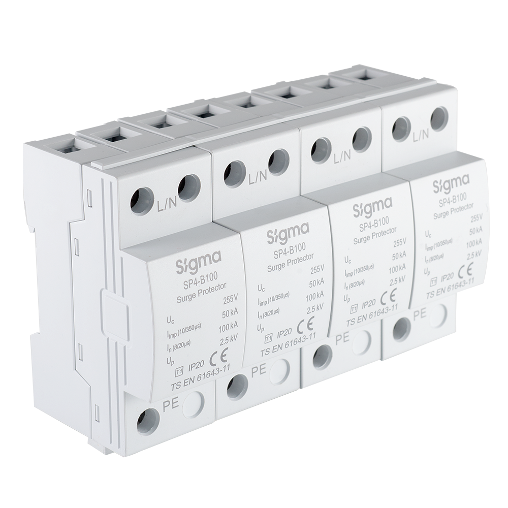 B+C TİPİ 4 KUTUPLU 100kA AG PARAFDUR