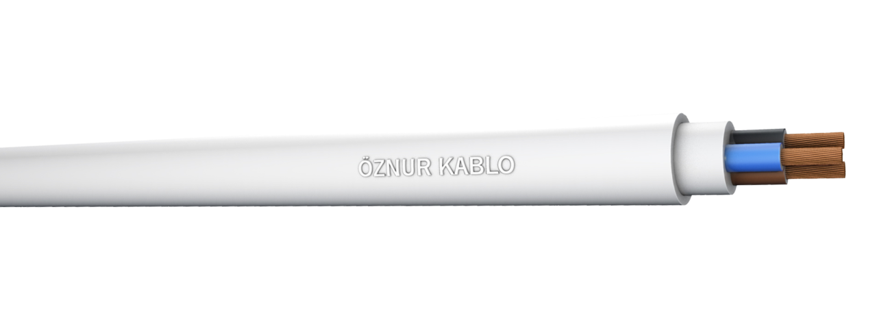 H05VV-F 4X1,5    TTR  Beyaz Kablo - 100 metre