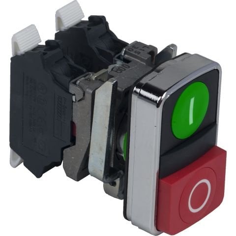 XB4BL73415 ÇİFTLİ YAYLI BUTON YEŞİL KIRMIZI