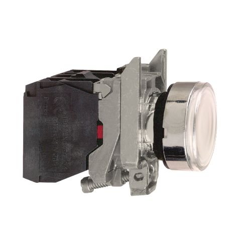 XB4BW3165 IŞIKLI YAYLI BUTON BEYAZ AMPULSÜZ